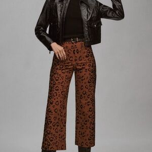 Anthropologie Maeve Colette Cheetah Wide Leg Pants NWOT
